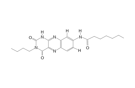 N-(3-butyl-2,4-dioxo-1,2,3,4-tetrahydrobenzo[g]pteridin-8-yl)heptanamide