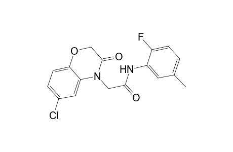 2-(6-Chloro-3-oxo-2,3-dihydro-4H-1,4-benzoxazin-4-yl)-N-(2-fluoro-5-methylphenyl)acetamide