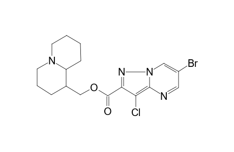 Pyrazolo[1,5-a]pyrimidine-2-carboxylic acid, 6-bromo-3-chloro-, (octahydro-2H-quinolizin-1-yl)methyl ester