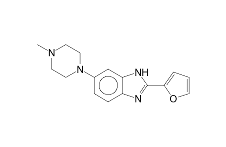 1H-Benzimidazole, 2-(2-furyl)-6-(4-methylpiperazin-1-yl)-
