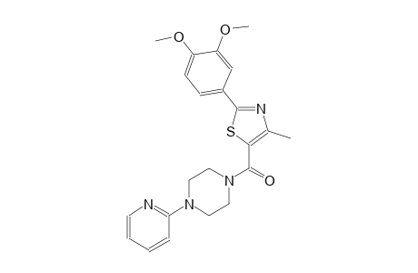 piperazine, 1-[[2-(3,4-dimethoxyphenyl)-4-methyl-5-thiazolyl]carbonyl]-4-(2-pyridinyl)-