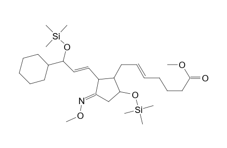 Methyl 7-[2-trimethoxysiloxy-4-methoxyimino-5(3-trimethylsiloxy-3-cyclohexanyl-1-propenyl)-cyclopentanyl]-5-heptenoate