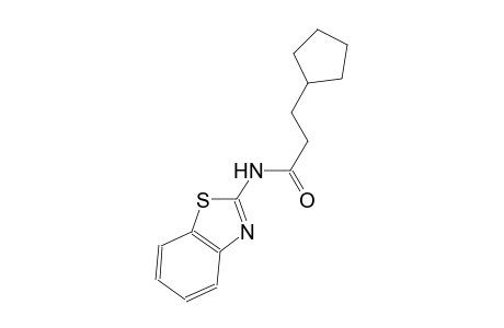 N-(1,3-benzothiazol-2-yl)-3-cyclopentylpropanamide