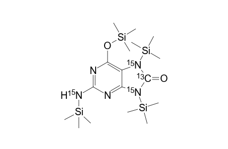[2-Amino, 7,9,8-N(15)-6-hydroxy-13C]-8-oxoguanine tetrakis(Trimethylsilyl) Derivative