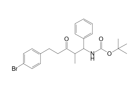 N-[5-(4-bromophenyl)-2-methyl-3-oxo-1-phenylpentyl]carbamic acid tert-butyl ester
