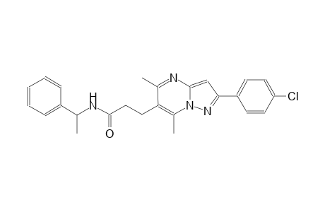 pyrazolo[1,5-a]pyrimidine-6-propanamide, 2-(4-chlorophenyl)-5,7-dimethyl-N-(1-phenylethyl)-