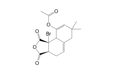(+/-)-9B-BrOMO-7,7-DIMETHYL-1,3-DIOXO-1,3,3A,4,6,7,9A,9B-OCTAHYDROBENZO-[E]-ISOBENZOFURAN-9-YL-ACETATE