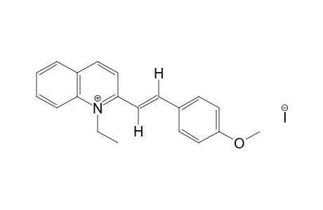 trans-1-ethyl-2-(p-methoxystyryl)quinolinium iodide
