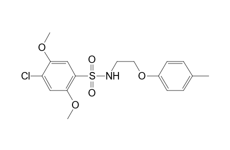 4-Chloro-2,5-dimethoxy-N-[2-(4-methylphenoxy)ethyl]benzenesulfonamide