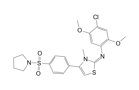 (4-chloro-2,5-dimethoxy-phenyl)-[3-methyl-4-[4-(pyrrolidine-1-sulfonyl)-phenyl]-3H-thiazol-2-ylidene]-amine