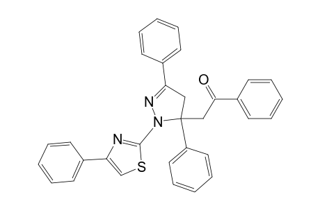 Ethanone, 2-[4,5-dihydro-3,5-diphenyl-1-(4-phenyl-2-thiazolyl)-1H-pyrazol-5-yl]-1-phenyl-