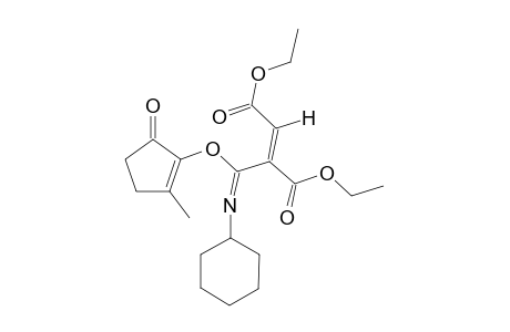 Diethyl 2-((cyclohexylimino)(2-methyl-5-oxocyclopent-1-enyloxy) methyl)fumarate