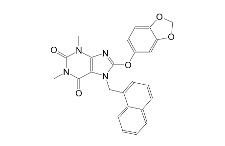 8-(1,3-benzodioxol-5-yloxy)-1,3-dimethyl-7-(1-naphthylmethyl)-3,7-dihydro-1H-purine-2,6-dione