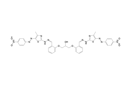 1,3-Bis(2-((2-(4-methyl-5-((4-nitrophenyl)diazenyl) thiazol-2-yl)hydrazono)methyl)phenoxy) propan-2-ol