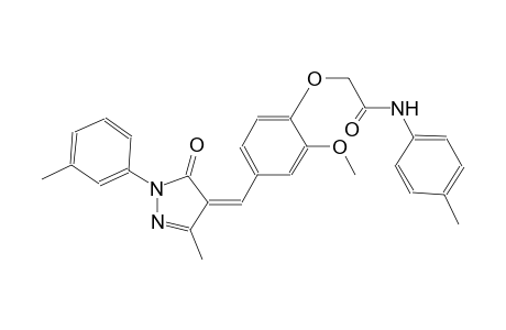 2-(2-methoxy-4-{(Z)-[3-methyl-1-(3-methylphenyl)-5-oxo-1,5-dihydro-4H-pyrazol-4-ylidene]methyl}phenoxy)-N-(4-methylphenyl)acetamide