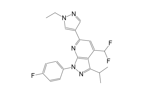 1H-pyrazolo[3,4-b]pyridine, 4-(difluoromethyl)-6-(1-ethyl-1H-pyrazol-4-yl)-1-(4-fluorophenyl)-3-(1-methylethyl)-