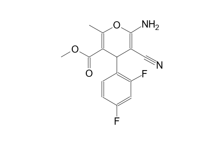 4H-pyran-3-carboxylic acid, 6-amino-5-cyano-4-(2,4-difluorophenyl)-2-methyl-, methyl ester