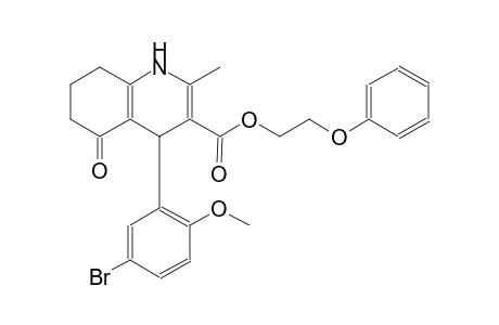 3-quinolinecarboxylic acid, 4-(5-bromo-2-methoxyphenyl)-1,4,5,6,7,8-hexahydro-2-methyl-5-oxo-, 2-phenoxyethyl ester