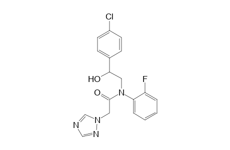N-(2-(4-chlorophenyl)-2-hydroxyethyl)-N-(2-fluorophenyl)-2-(1H-1,2,4-triazol-1-yl)acetamide