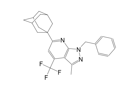 1H-pyrazolo[3,4-b]pyridine, 3-methyl-1-(phenylmethyl)-6-tricyclo[3.3.1.1~3,7~]dec-1-yl-4-(trifluoromethyl)-