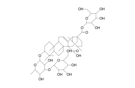 Quinovic-acid-3.beta.-O-[.beta.-D-glucopyranosyl-(1->3).beta.-D-fucopyranosyl]-(28->1).beta.-D-glucopyranosyl-ester