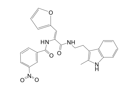 N-[(Z)-1-(2-furanyl)-3-[2-(2-methyl-1H-indol-3-yl)ethylamino]-3-oxoprop-1-en-2-yl]-3-nitrobenzamide