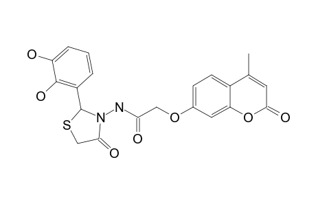N-[2-(2,3-DIHYDROXYPHENYL)-4-OXOTHIAZOLIDIN-3-YL]-2-(4-METHYL-2-OXO-2H-CHROMEN-7-YLOXY)-ACETAMIDE