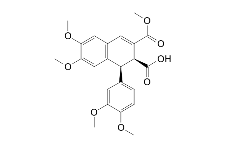 3-Carbomethoxy-6,7-dimethoxy-1-(3',4'-dimethoxyphenyl)-dihydronapthalene-2-carboxylic Acid