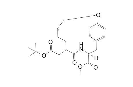 Methyl 9-aza-7-tert-butoxycarbonylmethyl-8-oxa-2-oxobicyclo[10.2.2]hexadeca-1,4,12,15-tetraene-10S-carboxylate