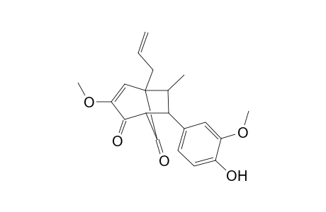 5-Allyl-7-(4-hydroxy-3-methoxyphenyl)-3-methoxy-6-methylbicyclo[3.2.1]oct-3-ene-2,8-dione