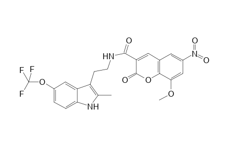 2-keto-8-methoxy-N-[2-[2-methyl-5-(trifluoromethoxy)-1H-indol-3-yl]ethyl]-6-nitro-chromene-3-carboxamide