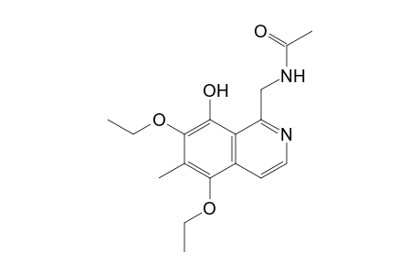 1-Acetylaminomethyl-5,7-diethoxy-8-hydroxy-6-methylisoquinoline