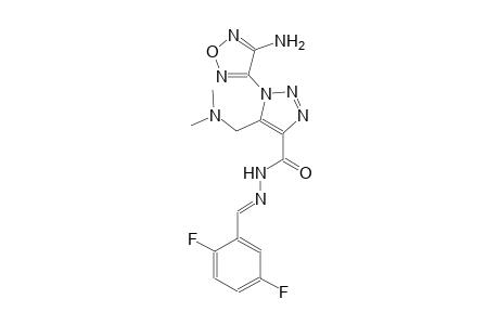 1-(4-amino-1,2,5-oxadiazol-3-yl)-N'-[(E)-(2,5-difluorophenyl)methylidene]-5-[(dimethylamino)methyl]-1H-1,2,3-triazole-4-carbohydrazide