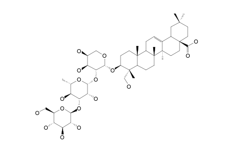 HEDERAGENIN-3-O-BETA-D-GLUCOPYRANOSYL-(1->3)-ALPHA-L-RHAMNOPYRANOSYL-(1->2)-ALPHA-L-ARABINOPYRANOSIDE