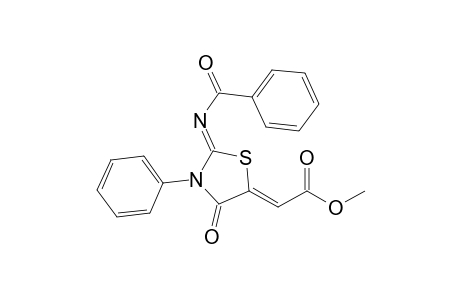 (Z)-Methyl-2-[(Z)-2-(benzoylimino)-4-oxo-3-phenyl-1,3-thiazolidine-5-ylidene]acetate