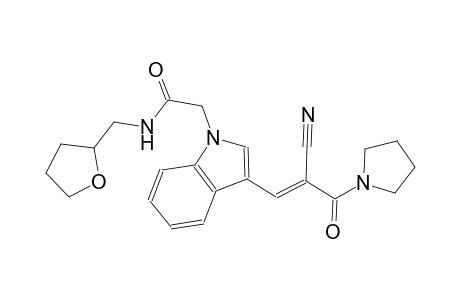 1H-indole-1-acetamide, 3-[(1E)-2-cyano-3-oxo-3-(1-pyrrolidinyl)-1-propenyl]-N-[(tetrahydro-2-furanyl)methyl]-