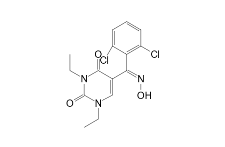 1,3-Diethyl-5-(2,6-dichlorobenzoyl)uracil oxime