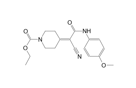 1-piperidinecarboxylic acid, 4-[1-cyano-2-[(4-methoxyphenyl)amino]-2-oxoethylidene]-, ethyl ester