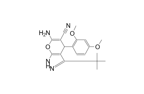 6-amino-3-tert-butyl-4-(2,4-dimethoxyphenyl)-1,4-dihydropyrano[2,3-c]pyrazole-5-carbonitrile