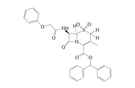 (2R,7R)-3-methyl-8-oxo-7-(2-phenoxyacetamido)-5-thia-1-azabicyclo[4.2.0]oct-2-ene-2-carboxylic acid, diphenylmethyl ester, 5,5-dioxide