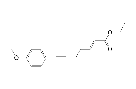 Ethyl (2E)-7-(4'-methoxyphenyl)hept-2-en-6-ynoate