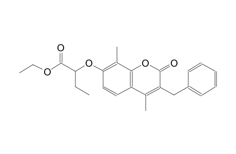 butanoic acid, 2-[[4,8-dimethyl-2-oxo-3-(phenylmethyl)-2H-1-benzopyran-7-yl]oxy]-, ethyl ester