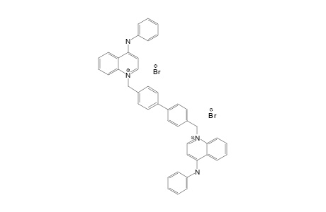 [1-[4-[4-[(4-anilinoquinolin-1-ium-1-yl)methyl]phenyl]benzyl]quinolin-1-ium-4-yl]-phenyl-amine dibromide