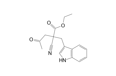 1H-Indole-3-propanoic acid, .alpha.-cyano-.alpha.-(2-oxopropyl)-, ethyl ester, (.+-.)-
