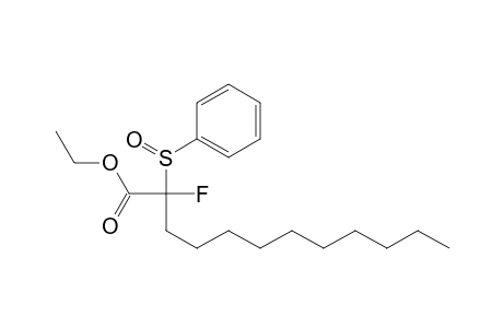 Ethyl 2-fluoro-2-(phenylsulfinyl)dodecanoate