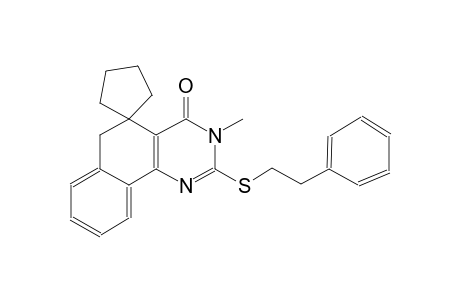 3-methyl-2-(phenethylthio)-3H-spiro[benzo[h]quinazoline-5,1'-cyclopentan]-4(6H)-one
