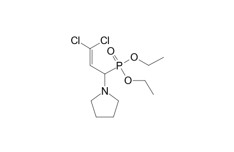 Diethyl 3,3-dichloro-1-(pyrrolidino)prop-2-enylphosphonate