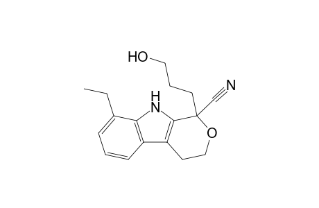 8-Ethyl-1-(3-hydroxypropyl)-1,3,4,9-tetrahydropyrano[3,4-b]indol-1-carbonitrile
