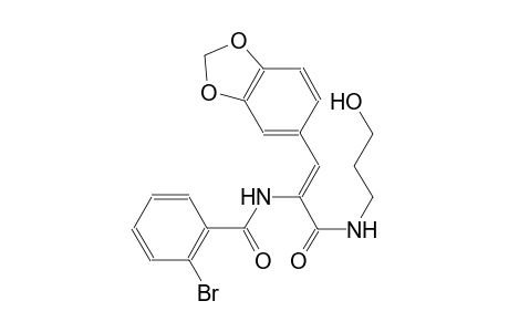 N-((Z)-2-(1,3-benzodioxol-5-yl)-1-{[(3-hydroxypropyl)amino]carbonyl}ethenyl)-2-bromobenzamide