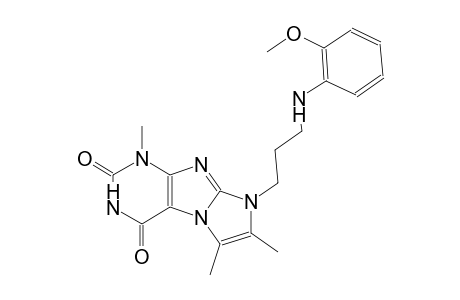 1H-imidazo[2,1-f]purine-2,4(3H,8H)-dione, 8-[3-[(2-methoxyphenyl)amino]propyl]-1,6,7-trimethyl-